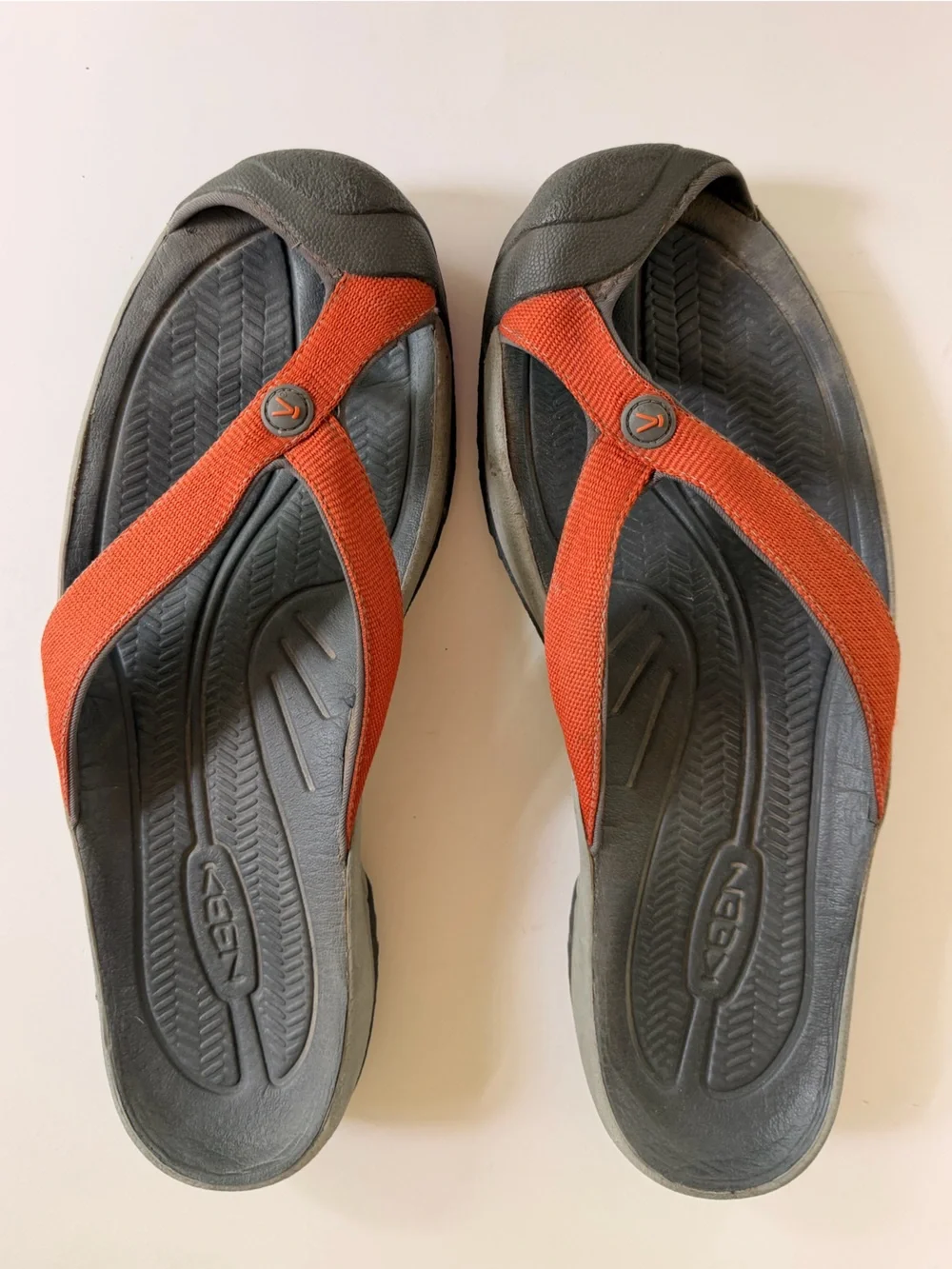KEEN Waimea H2 Flip Flop Sandals Men’s US 15 Gray Orange Water Beach Hiking